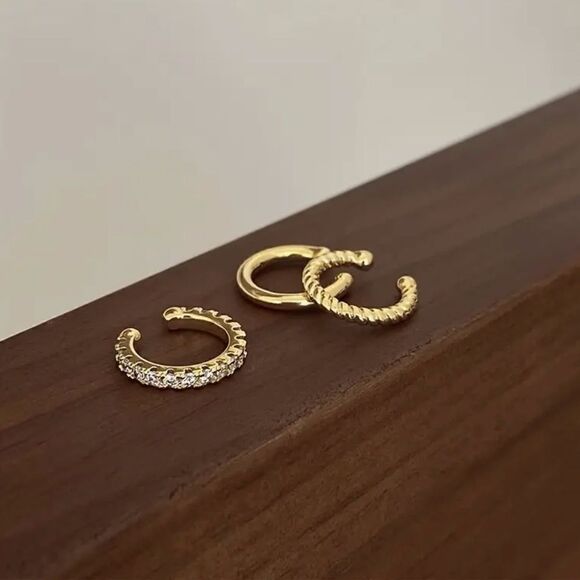 Cuff earrings 3 pcs set - Picture 3 of 3